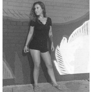 Forever 21 Black Lace Bodysuit